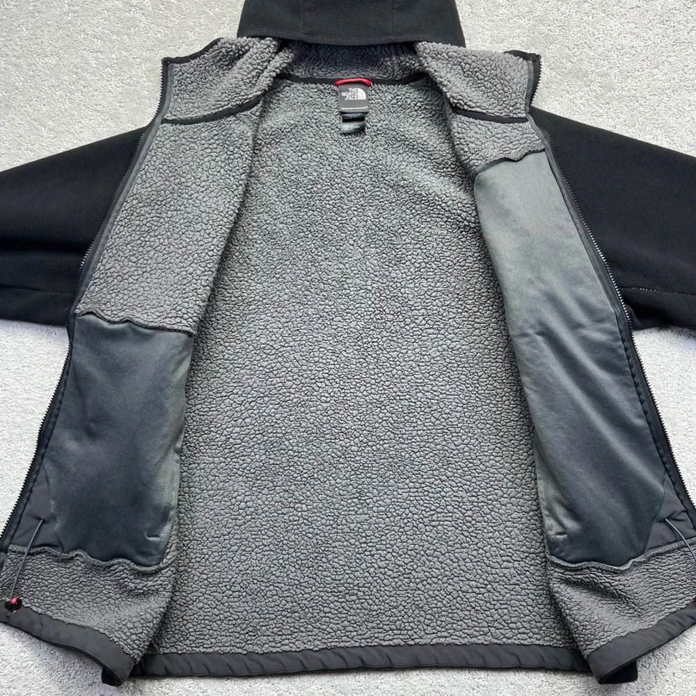 The North Face Jacket XL Black Hooded Fleece Sherpa Zip Up Gorpcore Chimborazo